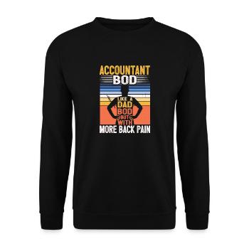 Funny CPA Quote Accountant Bod Like A Dad Bod - Unisex Sweatshirt - black - Front - Alina (178cm) & Michal (187cm)