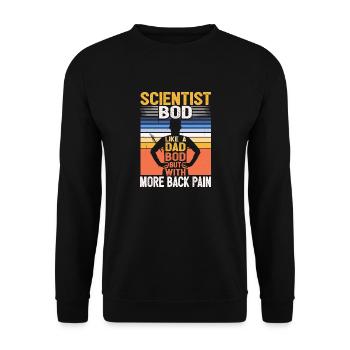 Scientist Bod Like A Dad Bod Funny Physics - Unisex Sweatshirt - black - Front - Alina (178cm) & Michal (187cm)