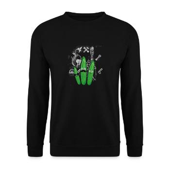 Concombres, dessin, tournevis, vis, outils - Sweat-shirt Unisexe - noir - Devant - Alina (178cm) & Michal (187cm)