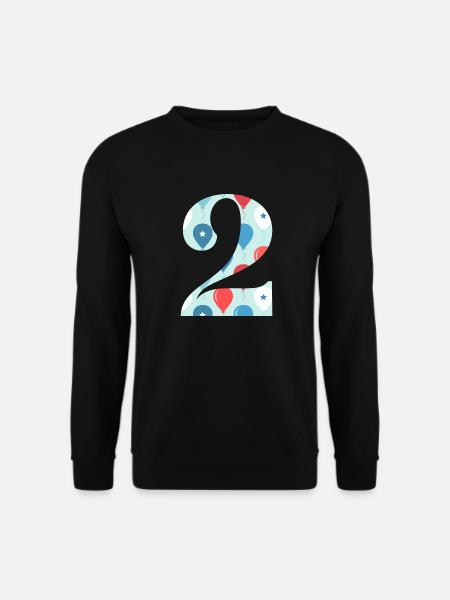 2nd anniversary balloon - Unisex Sweatshirt - black