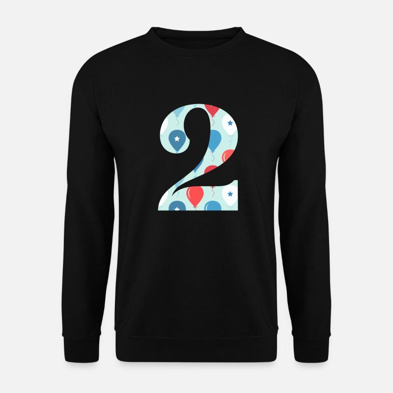 2nd anniversary balloon - Unisex Sweatshirt - black
