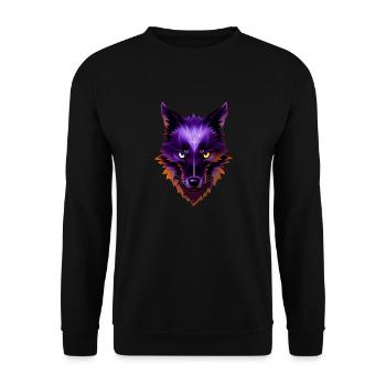 Wolf - Unisex Sweatshirt - black - Front - Alina (178cm) & Michal (187cm)