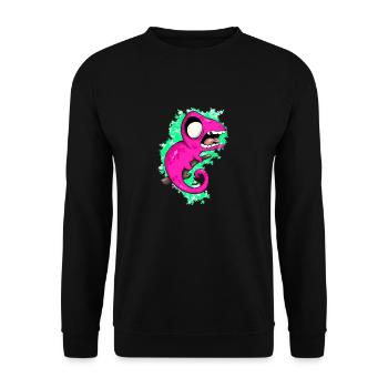 Chamäleon - Unisex Pullover - Schwarz - Vorne - Alina (178cm) & Michal (187cm)