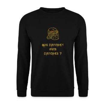 Quis custodiet ipsos custodies? Manifestation. - Sweat-shirt Unisexe - noir - Devant - Alina (178cm) & Michal (187cm)