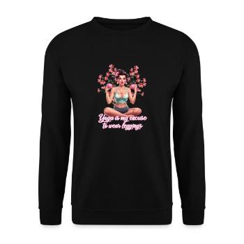 Qoutes de yoga - Sweat-shirt Unisexe - noir - Devant - Alina (178cm) & Michal (187cm)