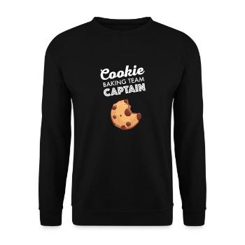Cookie Baking Team Captain Christmas Cookies - Unisex Sweatshirt - black - Front - Alina (178cm) & Michal (187cm)