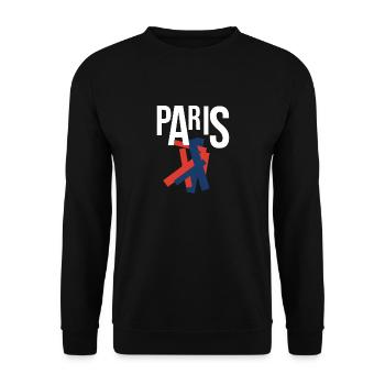 Creative souvenir Paris - Unisex Sweatshirt - black - Front - Alina (178cm) & Michal (187cm)