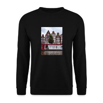 Amsterdam - Unisex Sweatshirt - black - Front - Alina (178cm) & Michal (187cm)