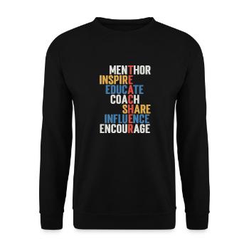 Teacher - Sweat-shirt Unisexe - noir - Devant - Alina (178cm) & Michal (187cm)