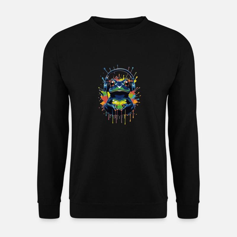 Frog Headset - Unisex Pullover - Schwarz