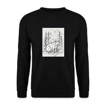 Geometrische Natur - Unisex Pullover - Schwarz - Vorne - Alina (178cm) & Michal (187cm)