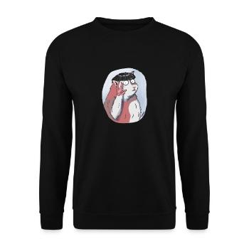 Spock Guinea-Pig - Unisex Pullover - Schwarz - Vorne - Alina (178cm) & Michal (187cm)