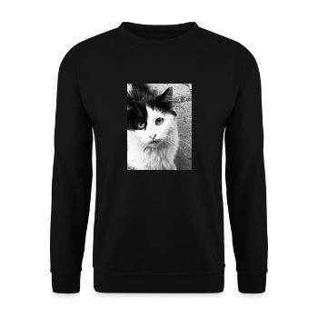Feline - Unisex Sweatshirt - black - Front - Alina (178cm) & Michal (187cm)