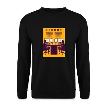 Binary - Unisex Sweatshirt - black - Front - Alina (178cm) & Michal (187cm)