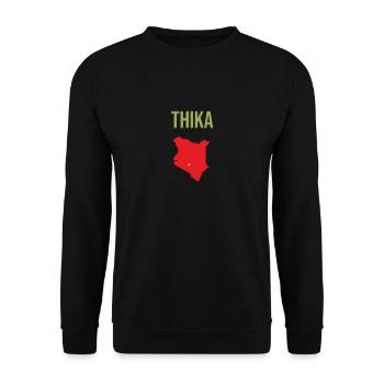 Thika Kenya - Unisex Pullover - Schwarz - Vorne - Alina (178cm) & Michal (187cm)