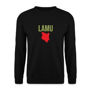 Lamu Kenya Souvenir - Unisex Pullover - Schwarz - Vorne - Alina (178cm) & Michal (187cm)