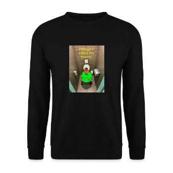 GERNE PARTY! - Unisex Pullover - Schwarz - Vorne - Alina (178cm) & Michal (187cm)