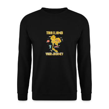 Thailand - Your Journey - Unisex Pullover - Schwarz - Vorne - Alina (178cm) & Michal (187cm)