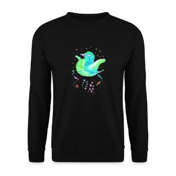 Gute Laune Loon - Unisex Pullover - Schwarz - Vorne - Alina (178cm) & Michal (187cm)