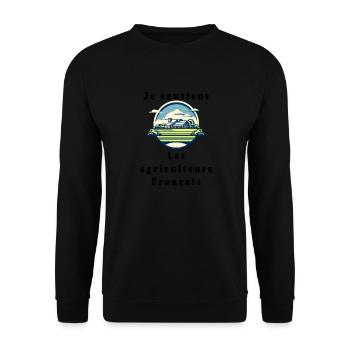 Support for Farmers #3 - Unisex Sweatshirt - black - Front - Alina (178cm) & Michal (187cm)