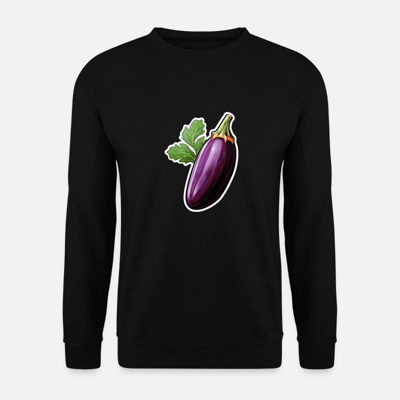 Eggplant - Unisex Sweatshirt - black