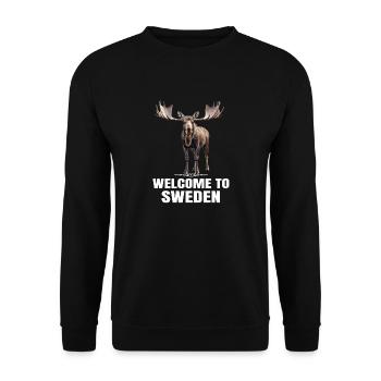Schweden Schwedischer Elch bestes Tier Geweih Hirsch Hirsch - Unisex Pullover - Schwarz - Vorne - Alina (178cm) & Michal (187cm)