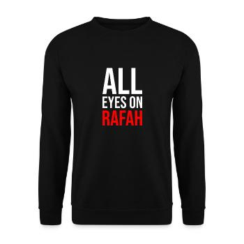 TOUS LES REGARDS SONT TOURNÉS VERS RAFAH - Sweat-shirt Unisexe - noir - Devant - Alina (178cm) & Michal (187cm)