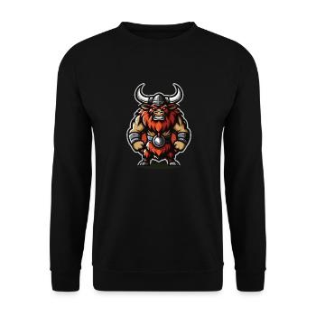 Vikings Enragés aux Cornes de Taureau - Sweat-shirt Unisexe - noir - Devant - Alina (178cm) & Michal (187cm)