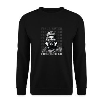 Firefighter - Unisex Pullover - Schwarz - Vorne - Alina (178cm) & Michal (187cm)