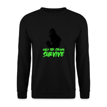 gorilla strong - Unisex Pullover - Schwarz - Vorne - Alina (178cm) & Michal (187cm)