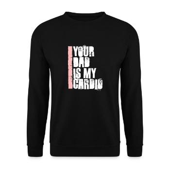 Dein Vater ist mein Herz-Kreislauf-System Lustiger Vater-Muttertag - Unisex Pullover - Schwarz - Vorne - Alina (178cm) & Michal (187cm)