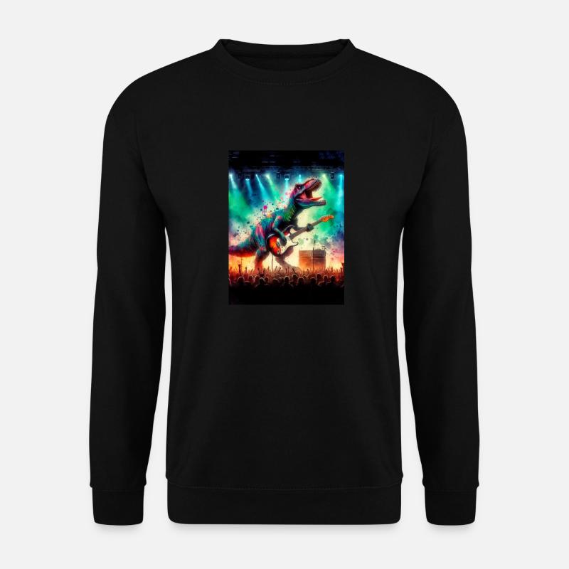 Dinosaurier im Konzert - Unisex Pullover - Schwarz