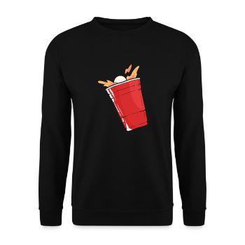 Beer Pong Beer Pong - Unisex Sweatshirt - black - Front - Alina (178cm) & Michal (187cm)