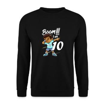 Boom Im 10 Year Old Black Boy Dabbing - Unisex Sweatshirt - black - Front - Alina (178cm) & Michal (187cm)