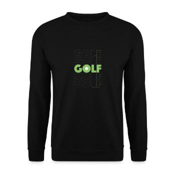 Schlankes GOLF-Design für Golfer - Unisex Pullover - Schwarz - Vorne - Alina (178cm) & Michal (187cm)