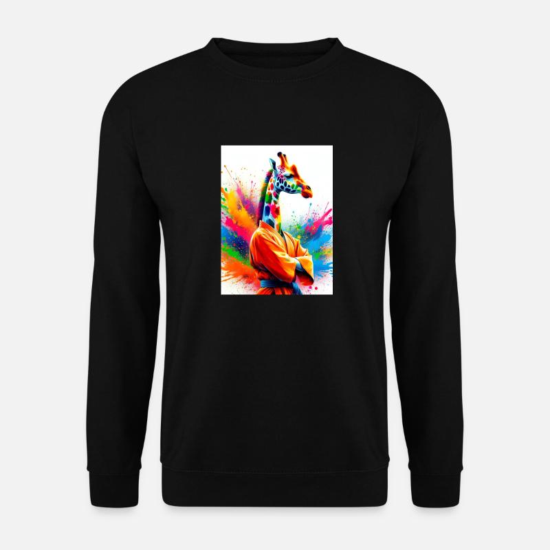 Karate Giraffe - Unisex Sweatshirt - black