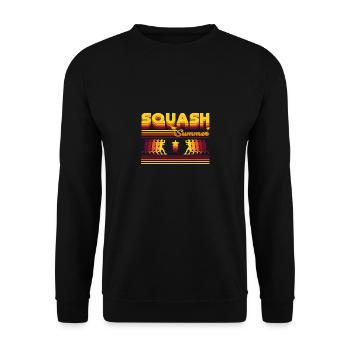Retro Squash Summer Design - Unisex Sweatshirt - black - Front - Alina (178cm) & Michal (187cm)