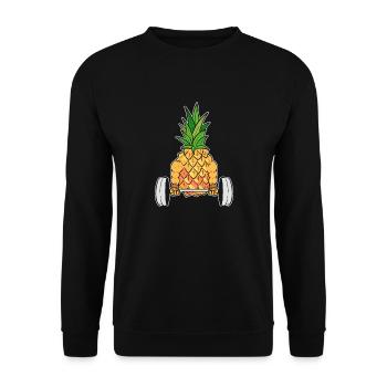 Pineapple Fitness - Unisex Sweatshirt - black - Front - Alina (178cm) & Michal (187cm)