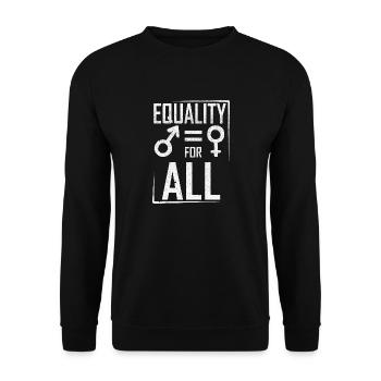 Equality for All - Vintage Gay Rights - Unisex Sweatshirt - black - Front - Alina (178cm) & Michal (187cm)