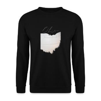 Ohio (United States) | real volleyball | Map Script - Unisex Sweatshirt - black - Front - Alina (178cm) & Michal (187cm)
