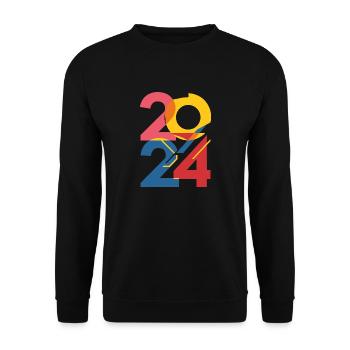 Vibrant 2024 color - Unisex Sweatshirt - black - Front - Alina (178cm) & Michal (187cm)