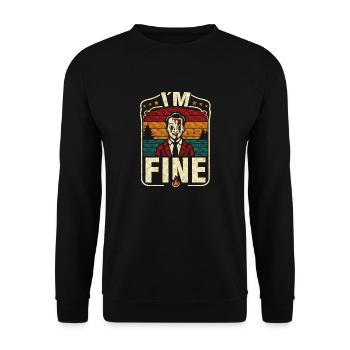 Je suis fin design Illustration sarcastique ironique - Sweat-shirt Unisexe - noir - Devant - Alina (178cm) & Michal (187cm)