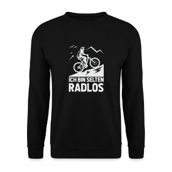 Rarement vélo sans roues vélo de montagne vélo de route vélo - Sweat-shirt Unisexe - noir - Devant - Alina (178cm) & Michal (187cm)