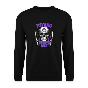 Crâne Psycho Vibes - Sweat-shirt Unisexe - noir - Devant - Alina (178cm) & Michal (187cm)