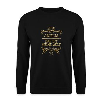 Cecilia - Unisex Sweatshirt - black - Front - Alina (178cm) & Michal (187cm)