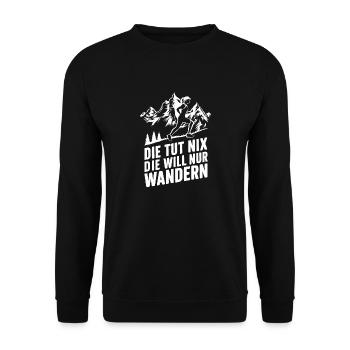 Hiking Hikers Hike Mountains Forest - Unisex Sweatshirt - black - Front - Alina (178cm) & Michal (187cm)