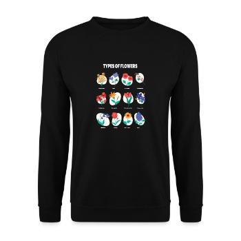 Types of Flowers Flowers of The World - Sweat-shirt Unisexe - noir - Devant - Alina (178cm) & Michal (187cm)