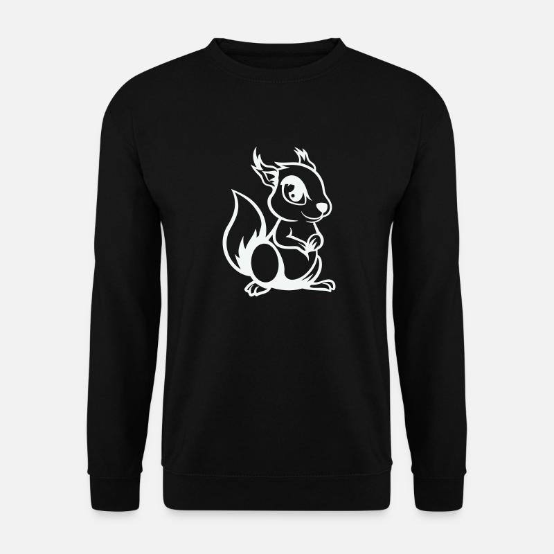 eichhörnchen comic - Unisex Pullover - Schwarz