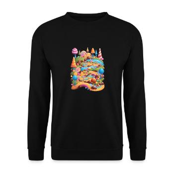 Candyland Adventure - Unisex Sweatshirt - black - Front - Alina (178cm) & Michal (187cm)