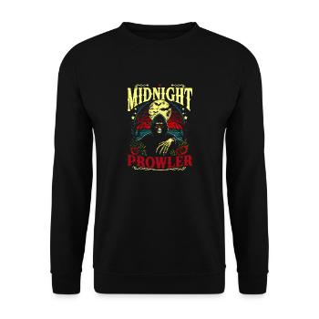 Bande dessinée VintageSkull Midnight Prowler dans le style rétro - Sweat-shirt Unisexe - noir - Devant - Alina (178cm) & Michal (187cm)